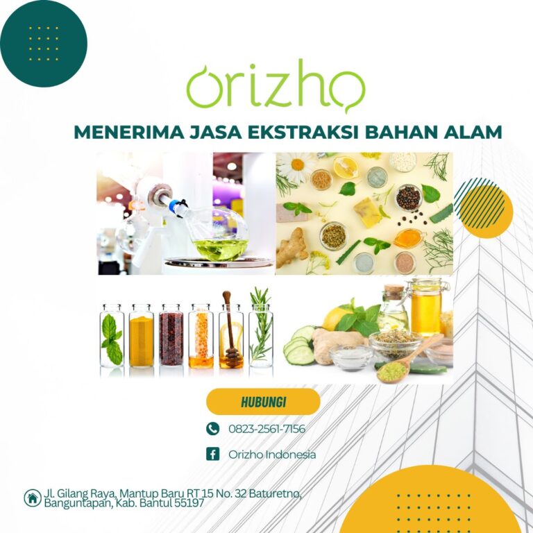 Orizho : Jasa Proses Penyulingan, Ektraksi bahan alam, Proses Serbuk Simplisia