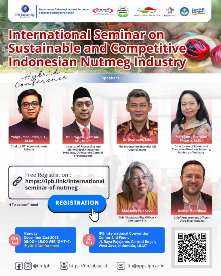 International Seminar on Sustainable Ad Competitive Indonesia Nutmeg Industry